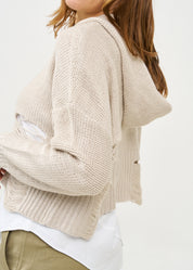 סריג עם כובע סיומת פרומה סטון