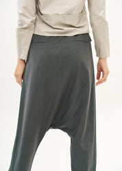 מכנסיים שני אבזמים שילוב סרט ירוק