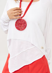 Long sleeve thin white shirt