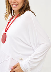 Long sleeve thin white shirt