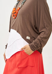 Brown thin long sleeve shirt