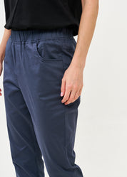 מכנסיים ארוכים עם גומי למעלה 5 כיסים כחול כהה