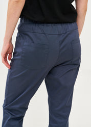 מכנסיים ארוכים עם גומי למעלה 5 כיסים כחול כהה