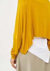 חולצה שרוול ארוך דקה חרדל