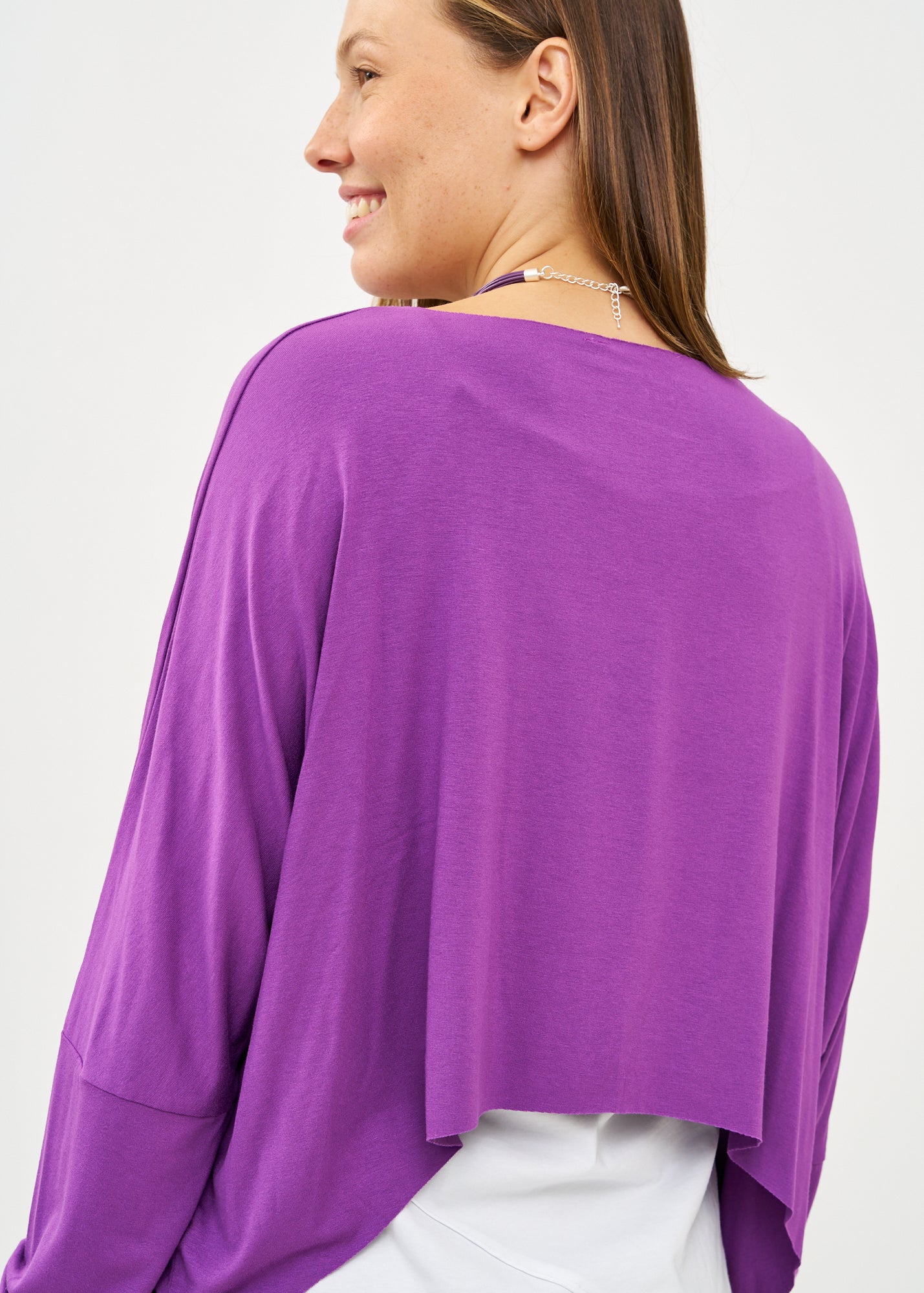 חולצה שרוול ארוך דקה סגול