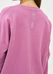 סווטשירט שרוול ארוך שרוולים עם פתח סגול