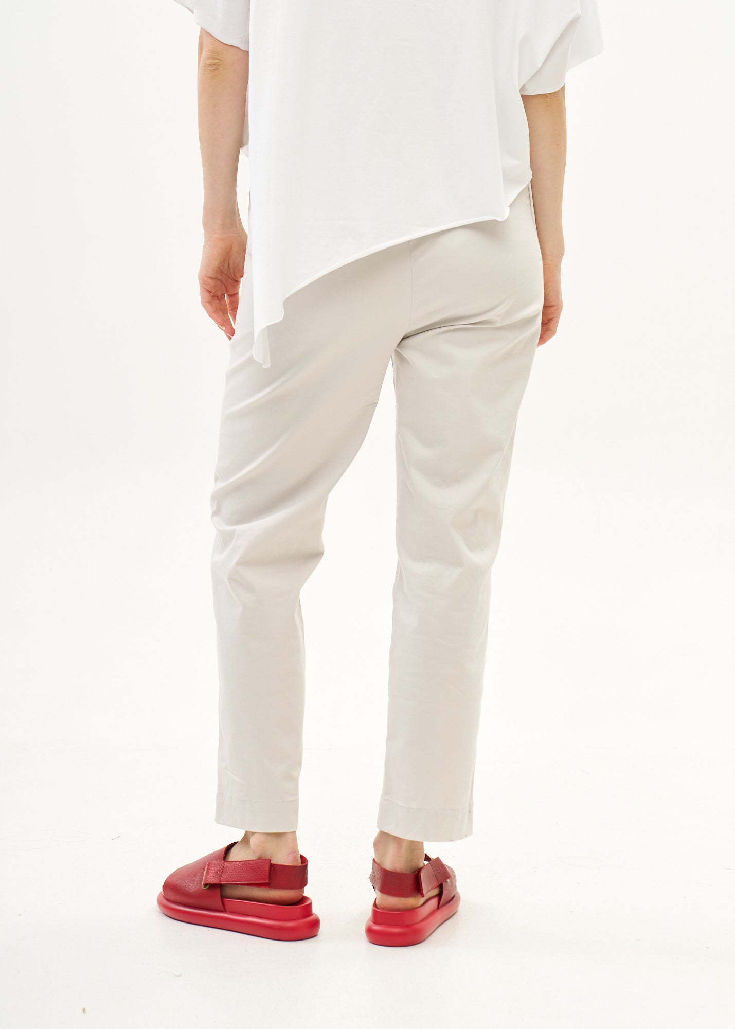 Pants with elastic and inner drawstring Stone