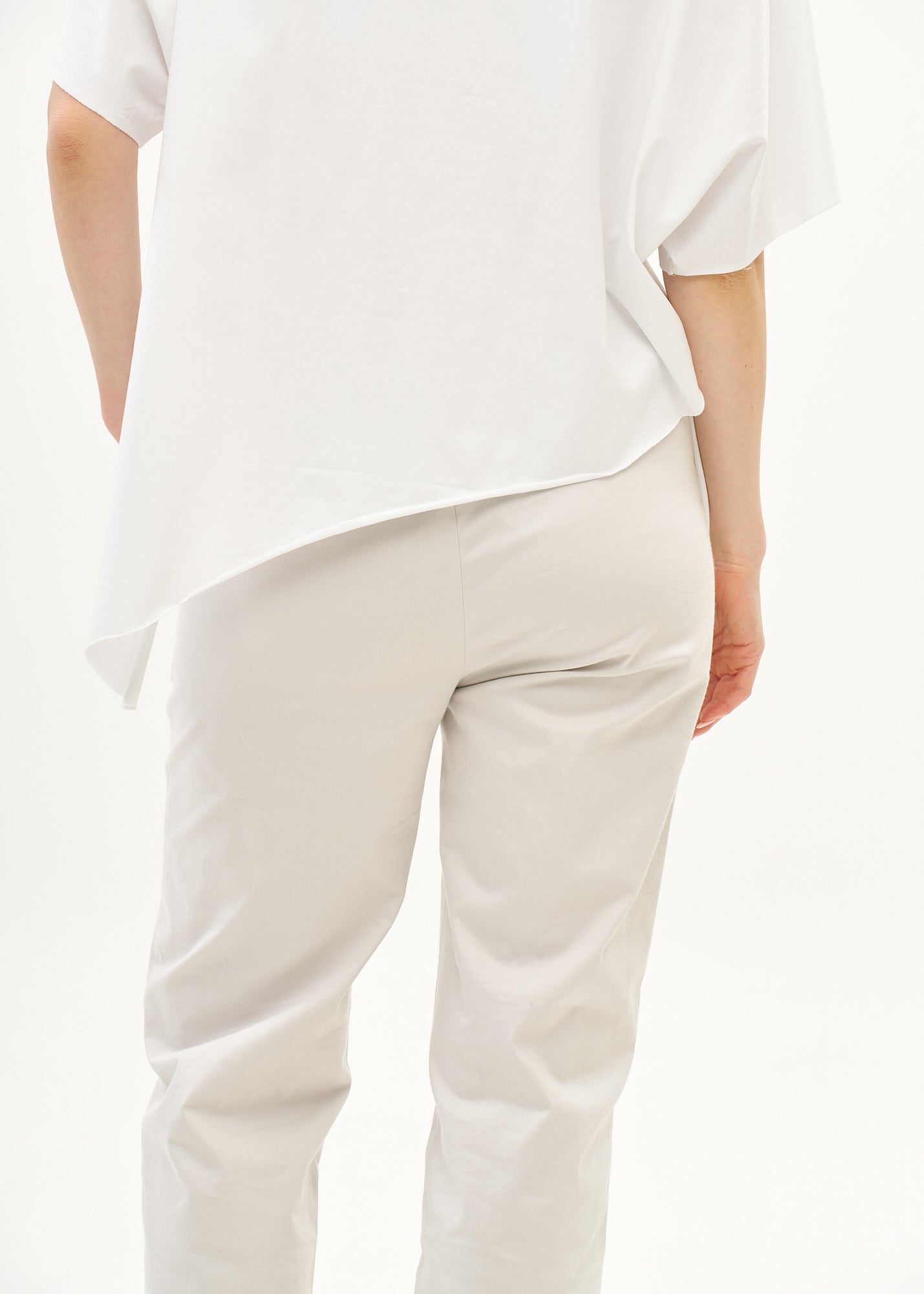 Pants with elastic and inner drawstring Stone