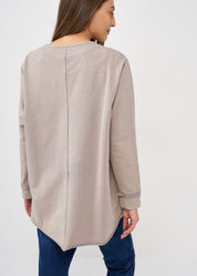 ג'קט ווש עם רוכסן מפתח מרובע אפור ווש