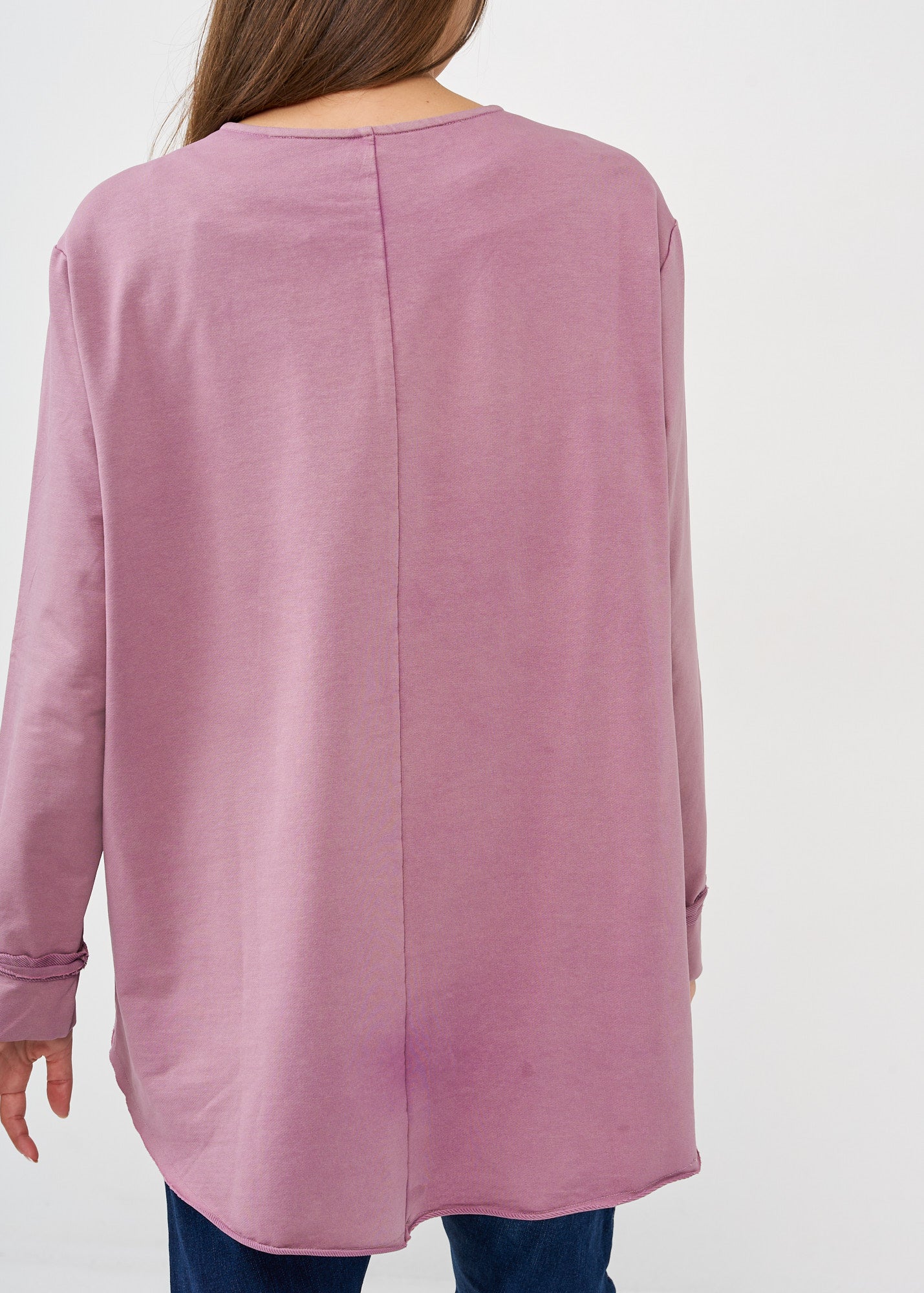 ג'קט ווש עם רוכסן מפתח מרובע סגול ווש