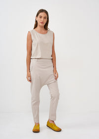 Boy long pants with back pockets Stone - 00