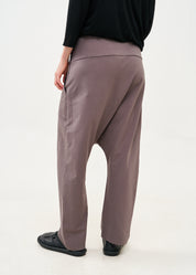 מכנסיים שקי מותן גבוהה אפור