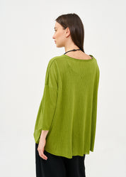 חולצה ארוכה בד סלאב ירוק