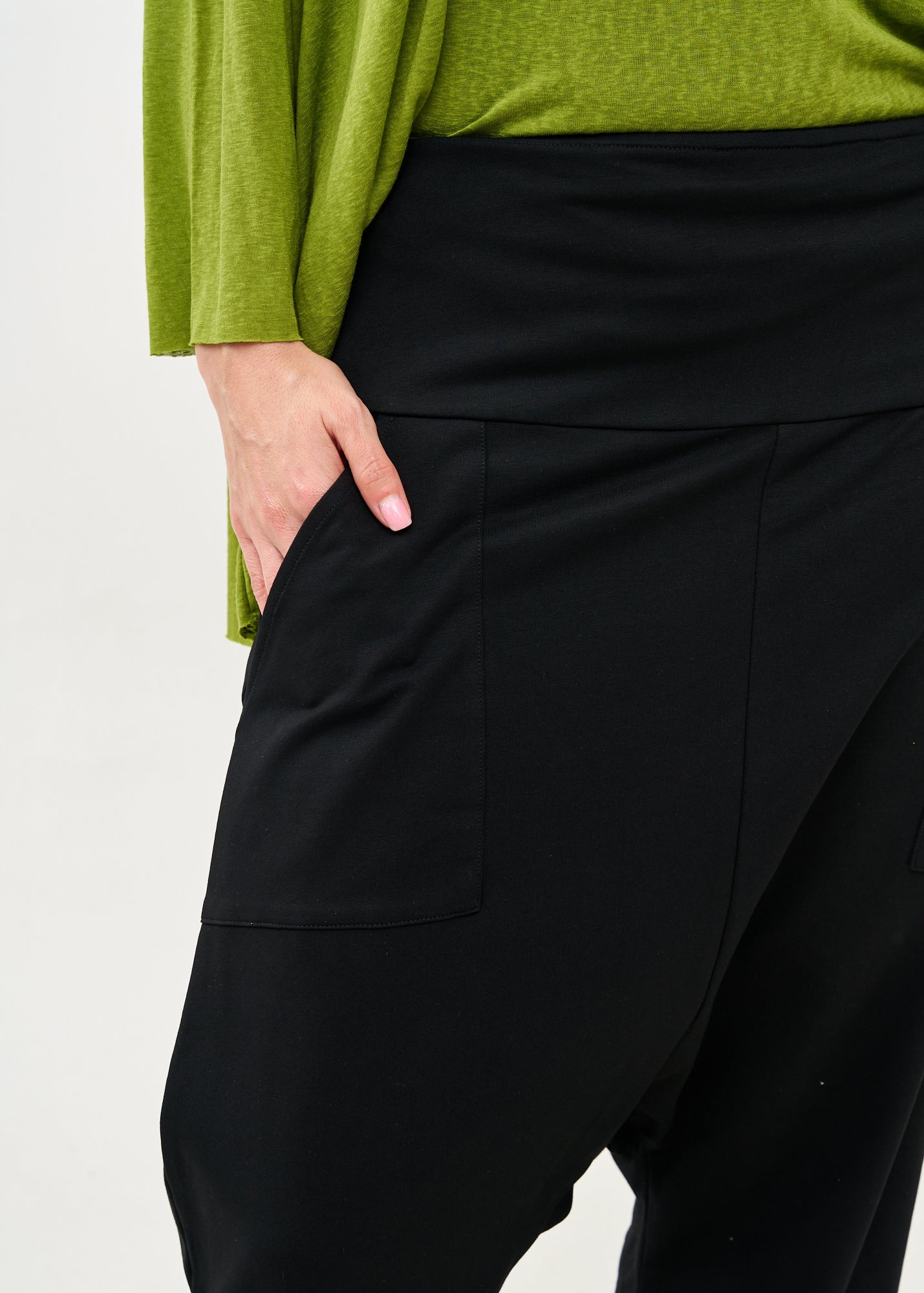 Black high waist baggy pants