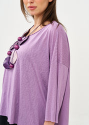 חולצה ארוכה בד סלאב סגול