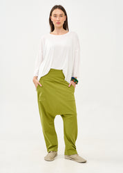 חולצה ארוכה בד סלאב לבן