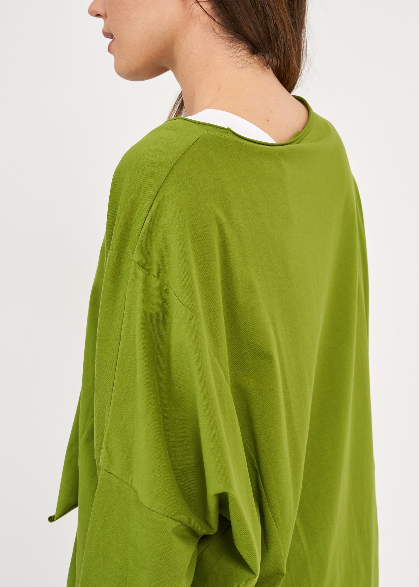 חולצה אוברסייז שרוול ארוך ירוק