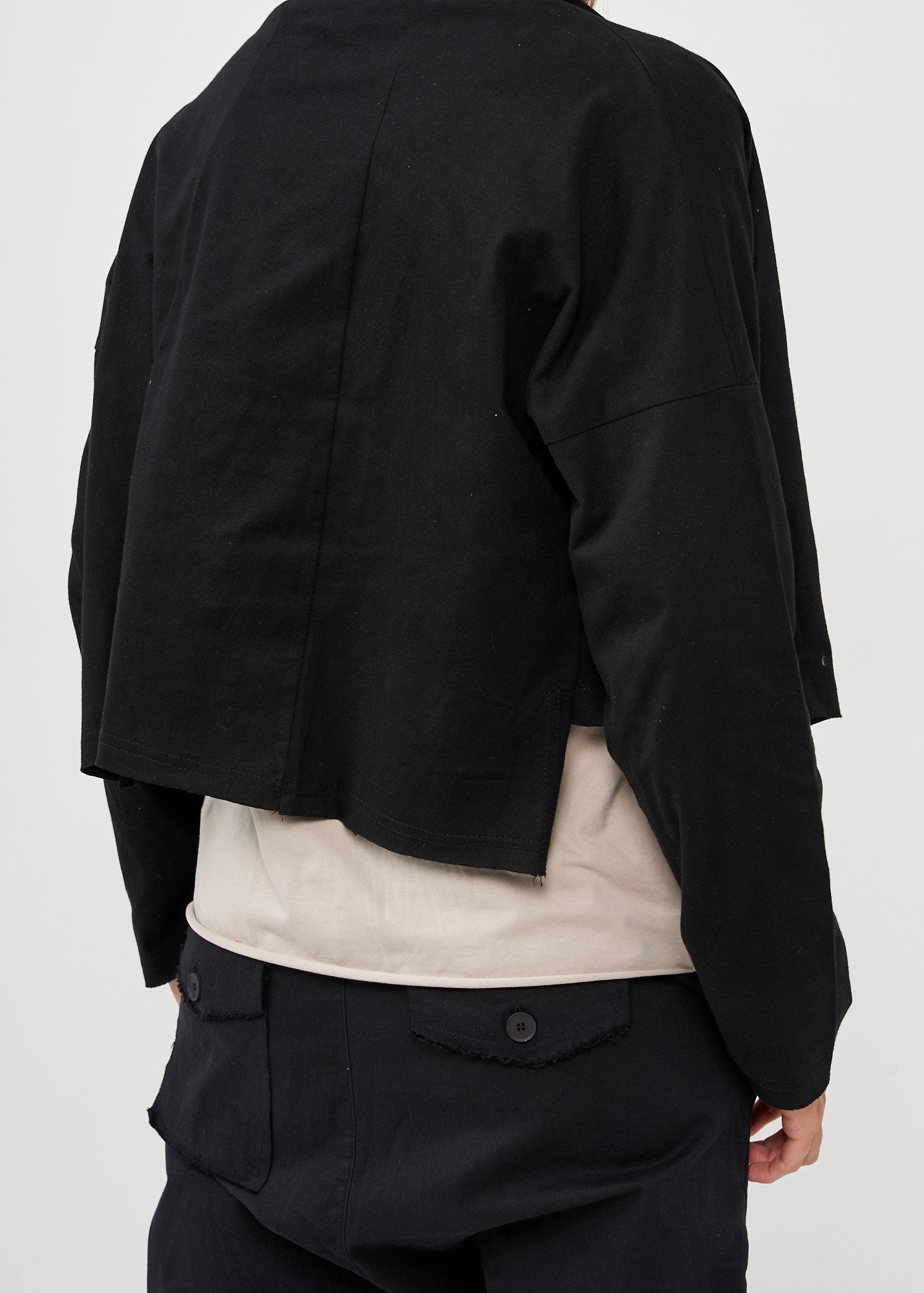 Thin black wrapped scarf top
