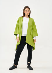 שכמייה עם סגירה אלכסונית ירוק