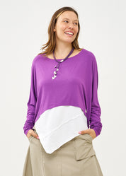 חולצה שרוול ארוך דקה סגול