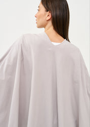 שכמייה עם סגירה אלכסונית אפור בהיר