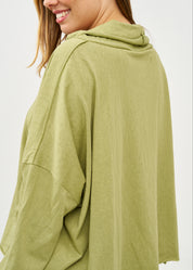 חולצה עם גולף נצנצים ירוק