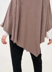 שכמייה עם סגירה אלכסונית אפור