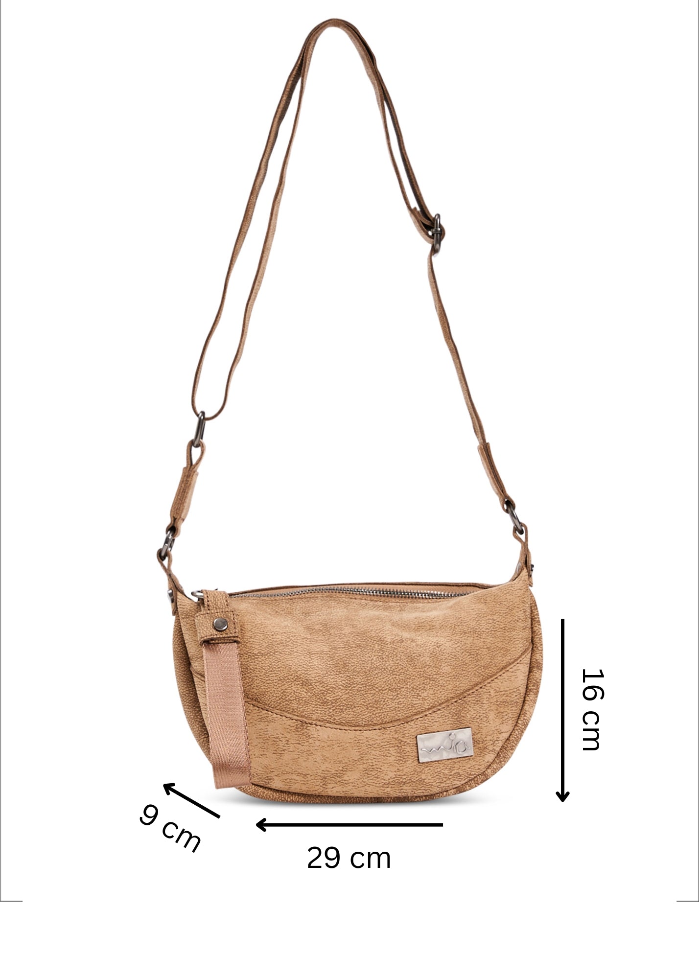 Small brown leather evening bag