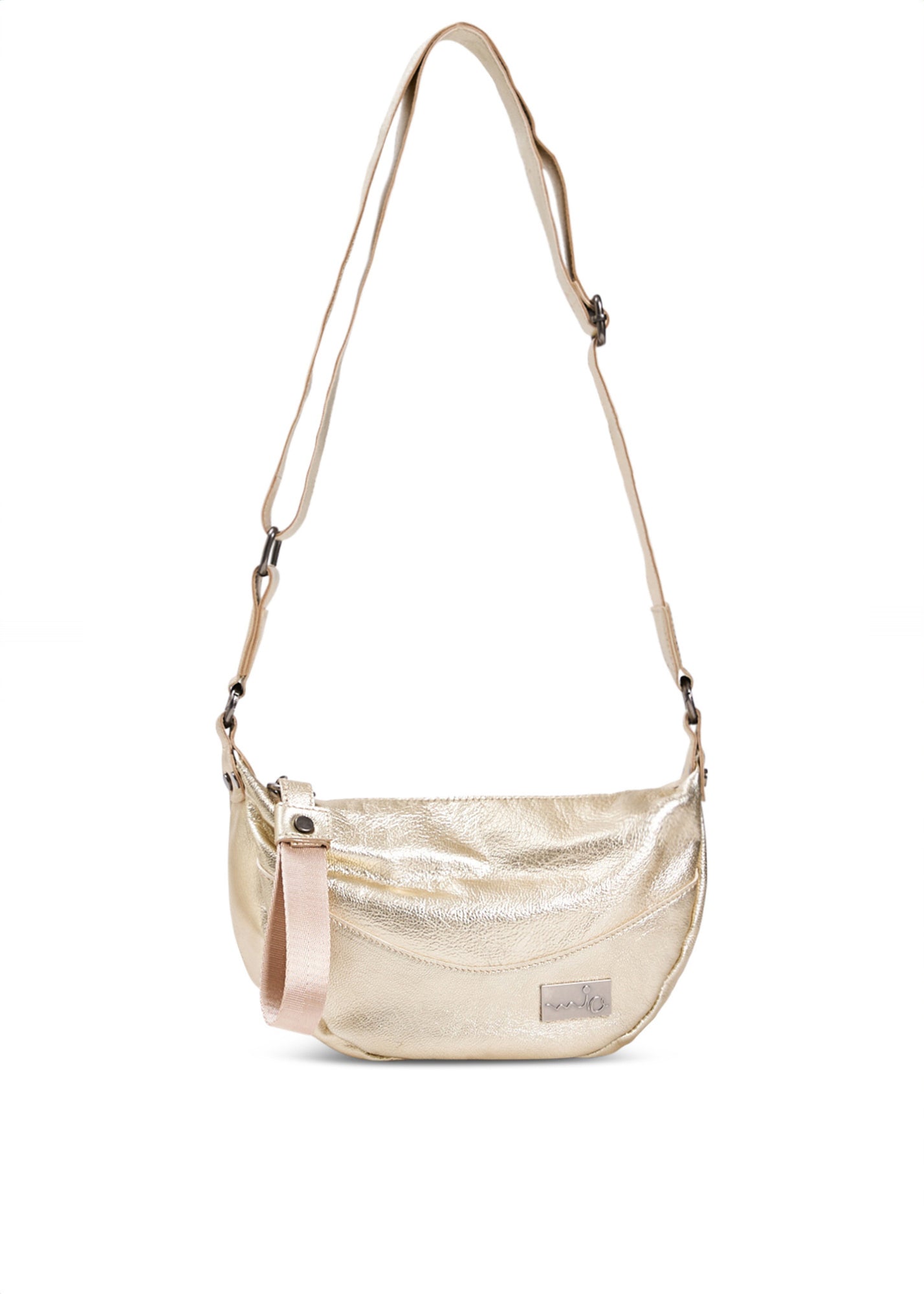 Small gold leather evening bag