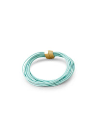Light blue smooth leather string bracelet - 99
