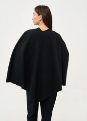 שכמייה עם סגירה אלכסונית שחור