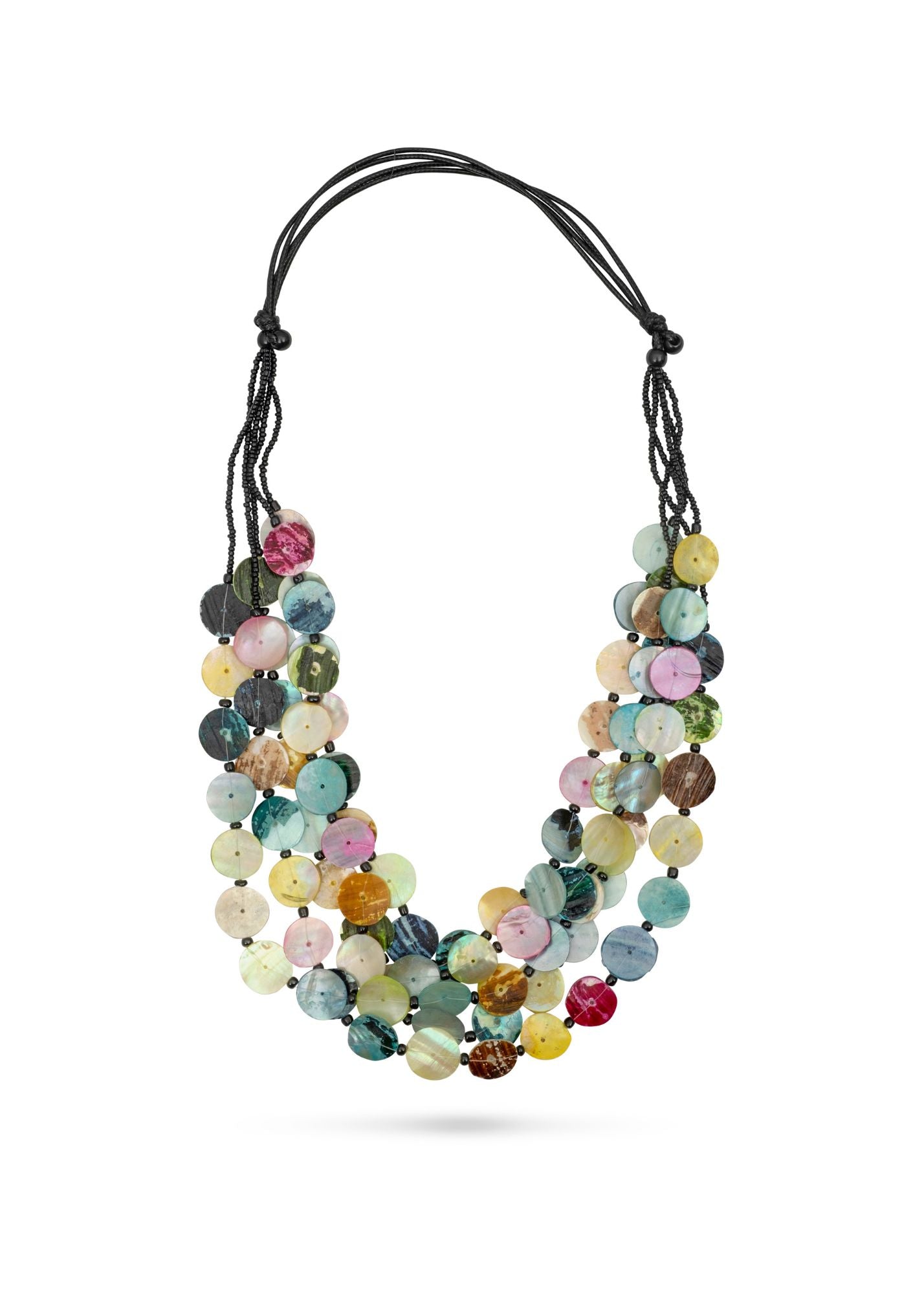 Shell necklace mixed beige colors