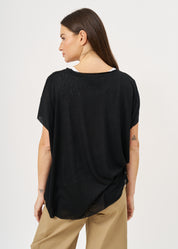 Black Slab fabric short shirt
