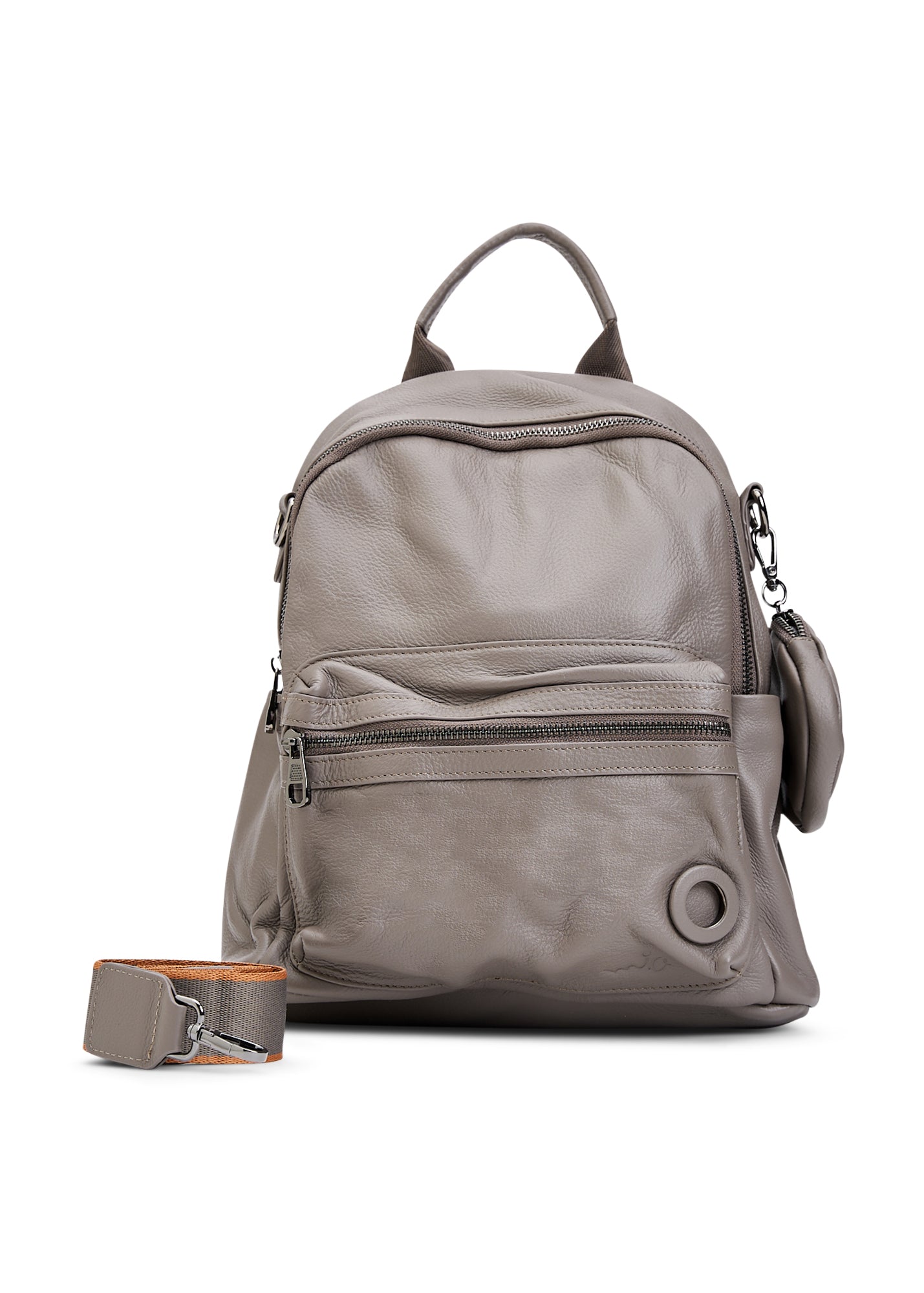 Ibaka back leather bag with gray pocket