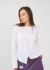 Long sleeve shirt with a white ribbon combination - 02