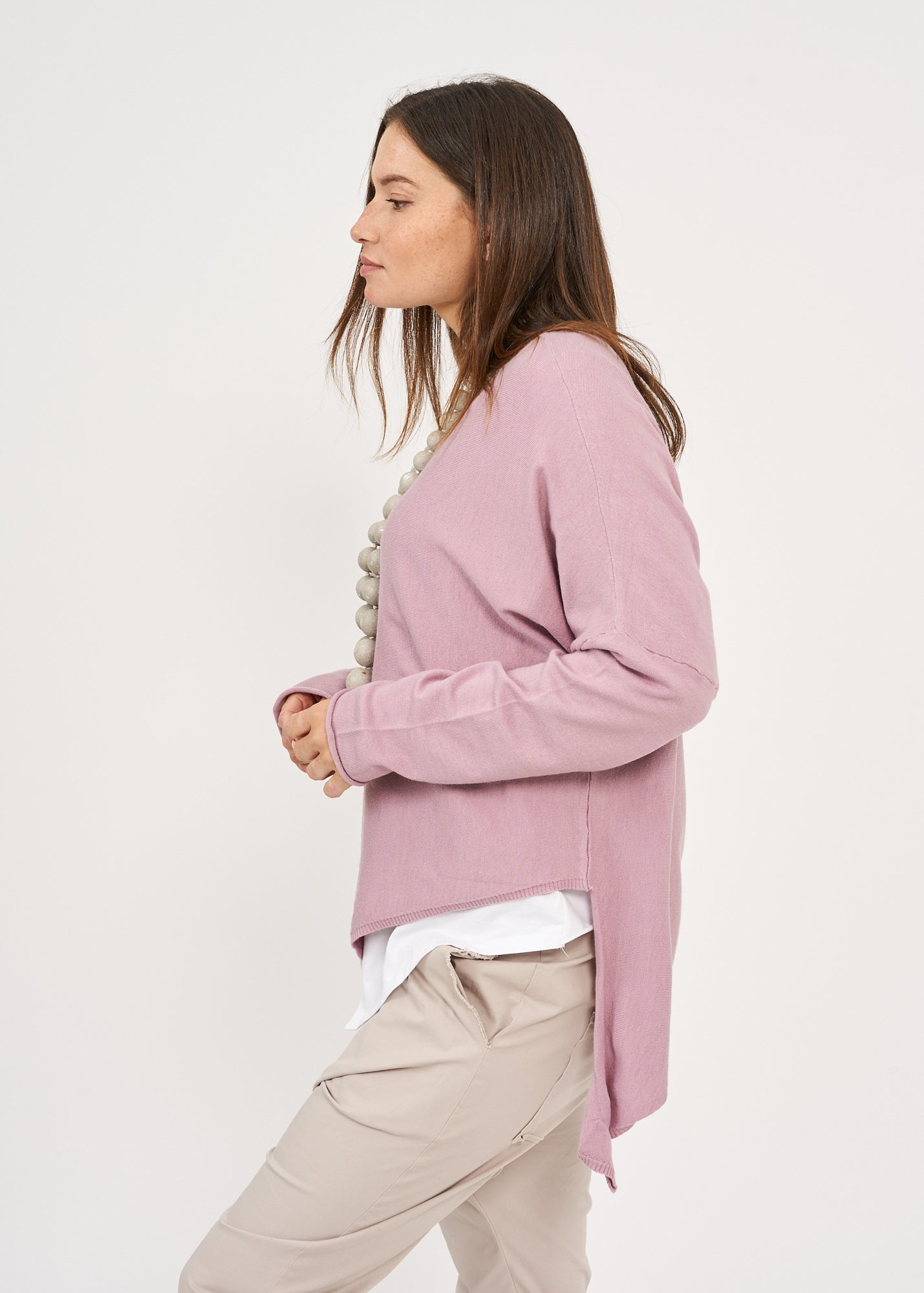 Purple oversized batwing knit