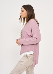 Purple oversized batwing knit