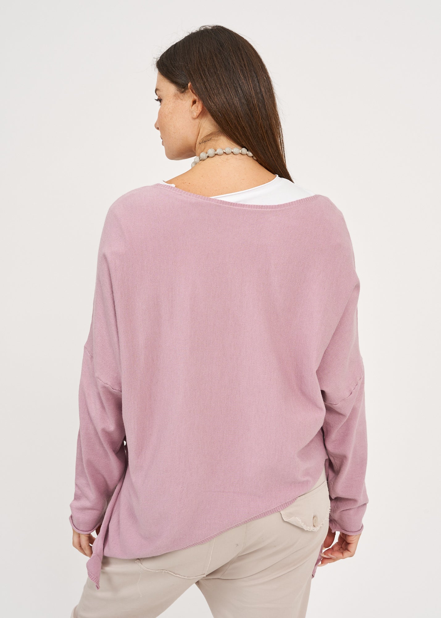 Purple oversized batwing knit