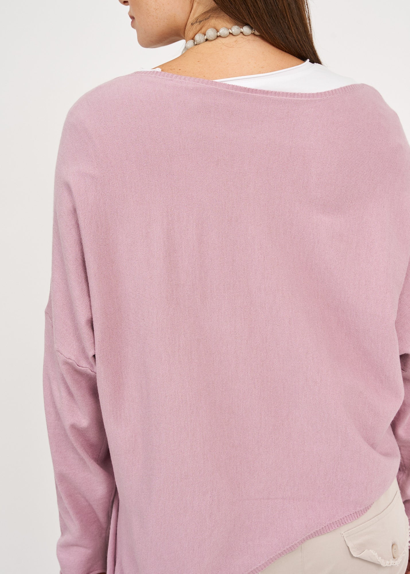 Purple oversized batwing knit