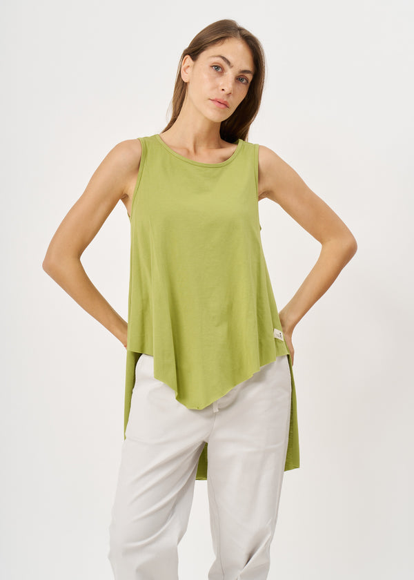 גופייה מתרחבת סיומת שפיצים ירוק