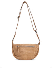 Small brown leather evening bag