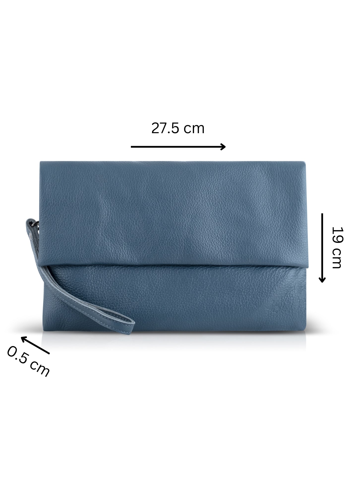 Dark blue magnetic klapa evening bag