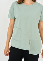 Two-point shirt and a light green pocket