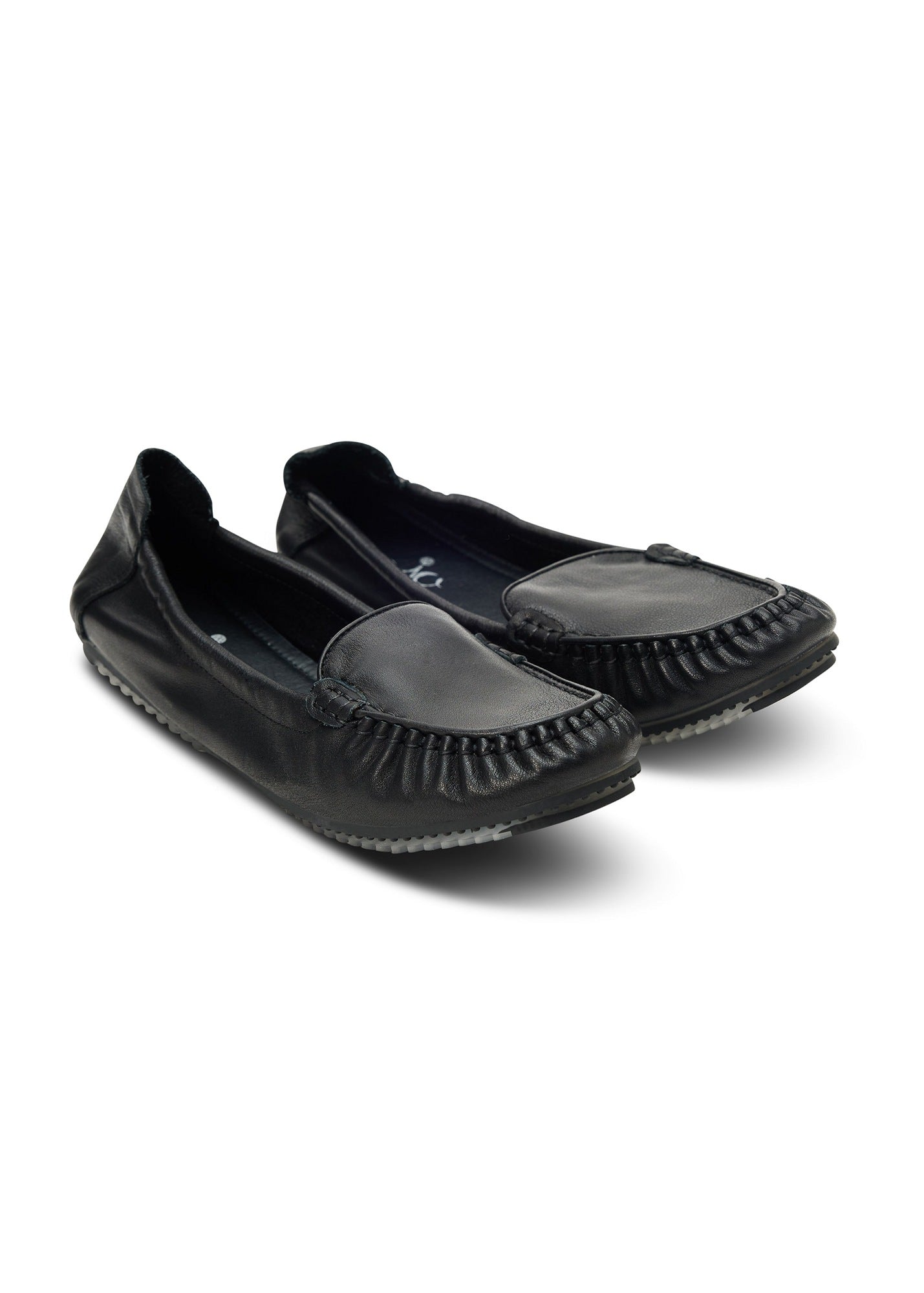 Women's Black Soft Leather Moccasins