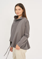 חולצה גולף אמצע שילוב הפוך אפור כהה