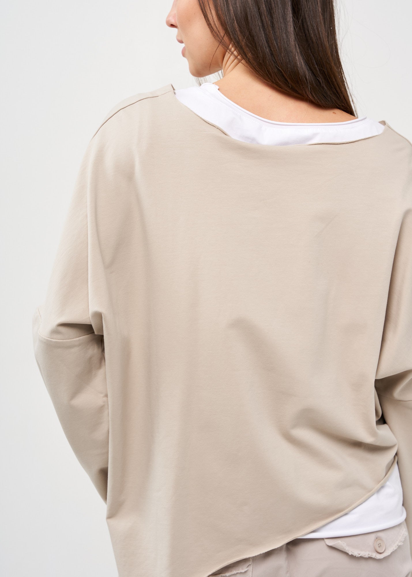 French terry stone long sleeve bat shirt