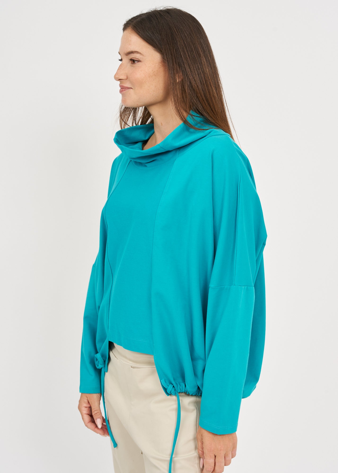 חולצה גולף אמצע שילוב הפוך טורקיז