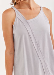 Gray spaghetti strap thick tank top
