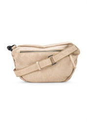 Small leather bag strap with a combination of beige links