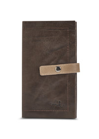 Brown leather wallet opening bag - 99